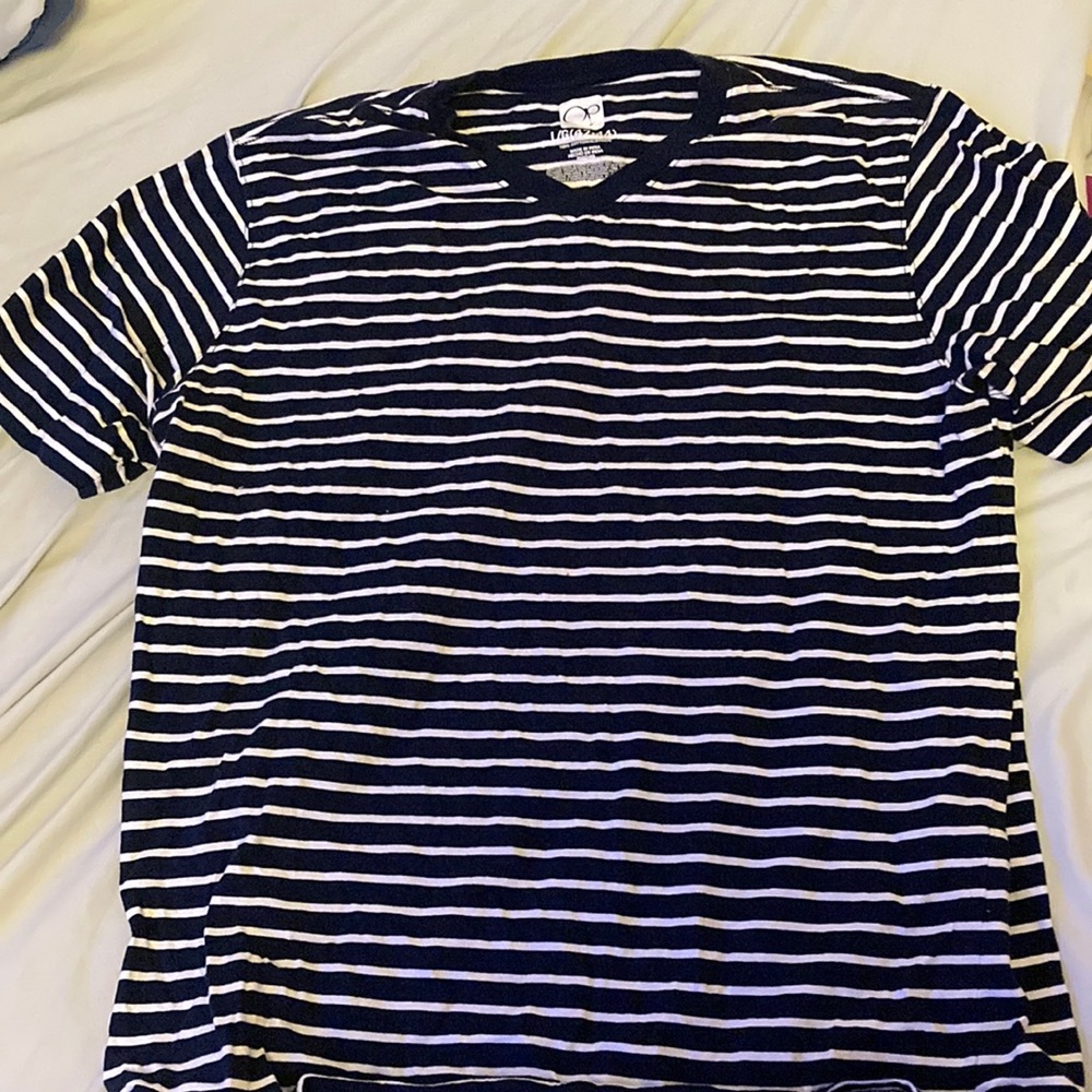 Large Blue & White T-Shirt.